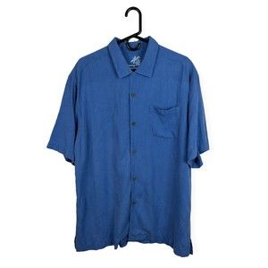 Tommy Bahama Men's Original Fit 100% Silk Button Up Shirt Hawaiian Floral Large